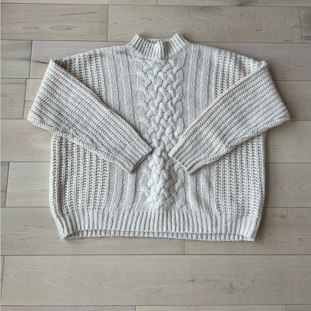 Cable knit sweater
